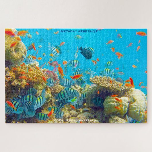Birthday Greetings Coral Reef Australië Legpuzzel (Horizontaal)