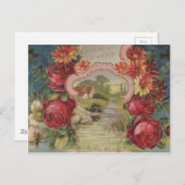  Birthday Greetings  Flowers Briefkaart (Voorkant / Achterkant)