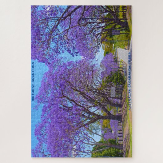 Birthday Greetings Jacaranda Trees Australië Legpuzzel (Verticaal)