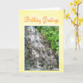 Birthday Greetings Kaart (Gele Bloem)