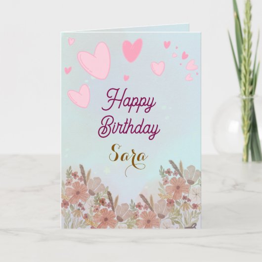 Birthday Greetings Kaart (Voorkant)