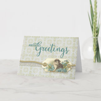 Birthday Greetings  Kat label Kaart