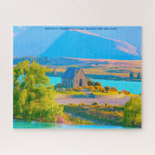 Birthday Greetings Lake Tekapo Nieuw-Zeeland Legpuzzel (Horizontaal)
