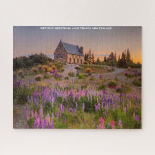 Birthday Greetings Lake Tekapo Nieuw-Zeeland Legpuzzel
