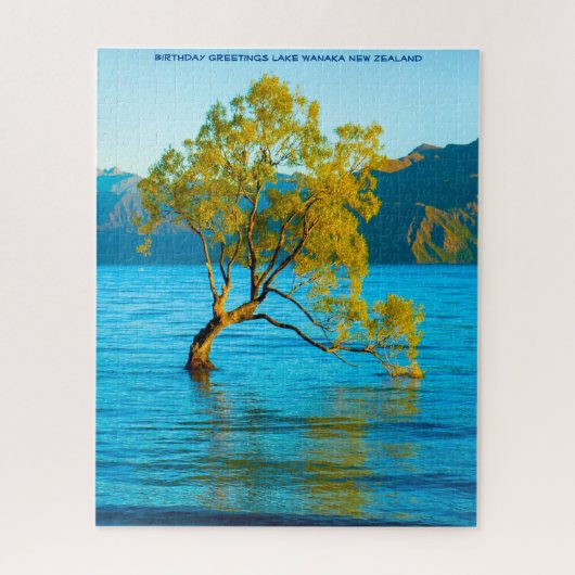 Birthday Greetings Lake Wanaka Nieuw-Zeeland Legpuzzel (Verticaal)