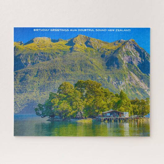 Birthday Greetings Mum Doubtful Sound Nieuw-Zeelan Legpuzzel (Horizontaal)