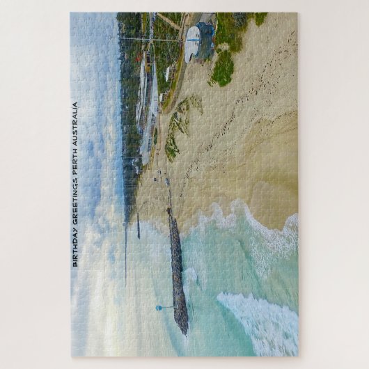 Birthday Greetings Perth Australia Jigzaag Puzzle Legpuzzel (Verticaal)