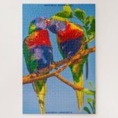 Birthday Greetings Rainbow Lorikeets Legpuzzel (Verticaal)