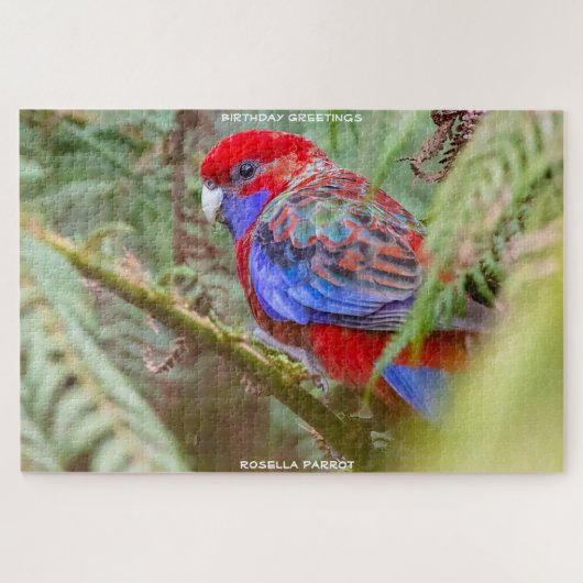 Birthday Greetings Rosella Parrot Legpuzzel (Horizontaal)