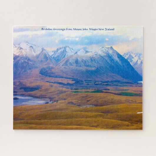 Birthday Greetings uit Mount John Tekapo Legpuzzel (Horizontaal)