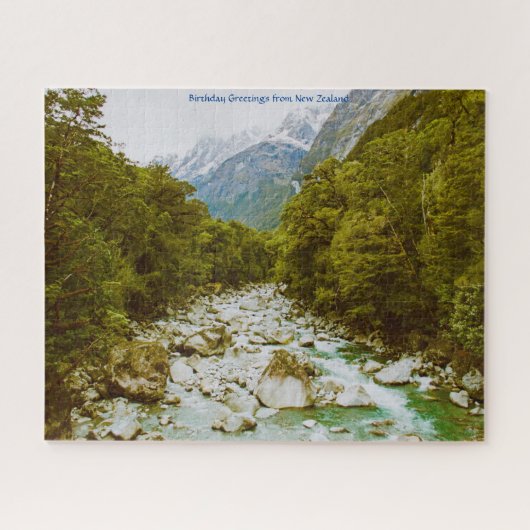 Birthday Greetings uit Nieuw-Zeeland Legpuzzel (Horizontaal)