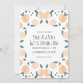 Birthday-grenskunst van waterverf-peach-fruit kaart (Voorkant)
