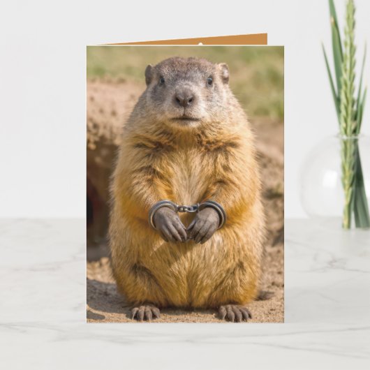 Birthday Groundhog Day Humor Kaart (Voorkant)