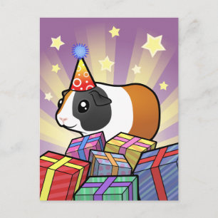 Birthday Guinea Pig (glad haar) Briefkaart