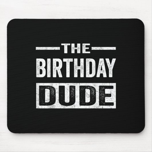 Birthday Guy Graphic Novelty Mannen Vrouwen jongen Muismat (Voorkant)