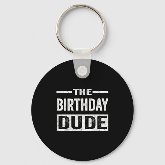 Birthday Guy Graphic Novelty Mannen Vrouwen jongen Sleutelhanger (Voorkant)