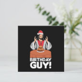 Birthday Guy Jesus Christus Kerstmis God Gif Kaart (Staand voorkant)