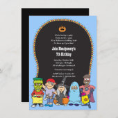 Birthday Halloween Costume Party Invitation Kaart (Voorkant / Achterkant)