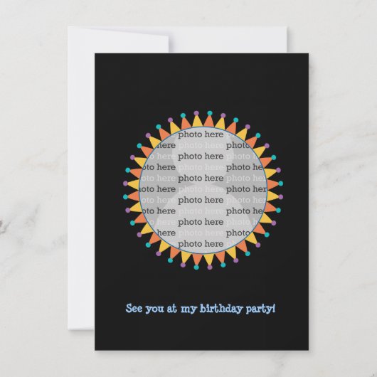 Birthday Halloween Costume Party Invitation Kaart (Achterkant)