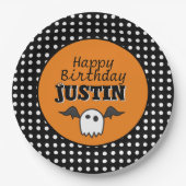 Birthday Halloween Paper Borden Papieren Bordje (Voorkant)