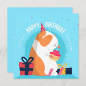 Birthday Hamster Feestdagenkaart (Voorkant / Achterkant)