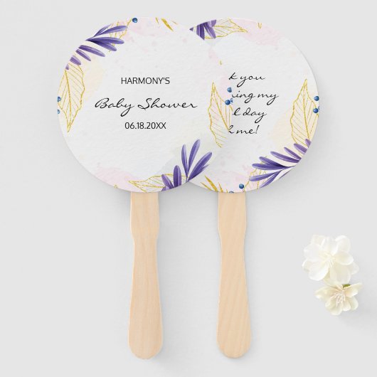 Birthday Hand Fans Luxury Handwaaier (Voorkant en achterkant)
