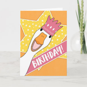 Birthday Happy Duck Holiday Card Feestdagen Kaart