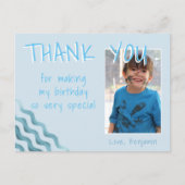 Birthday Hartelijk dank Foto-kaart voor boys Waves Briefkaart (Voorkant)