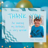 Birthday Hartelijk dank Foto-kaart voor boys Waves Briefkaart