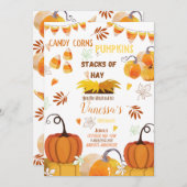 Birthday Harvest Birthday Invitation Kaart (Voorkant / Achterkant)