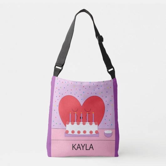 Birthday Heart Crossbody Tas (Voorkant)