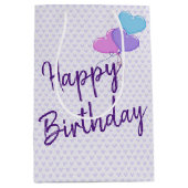 Birthday Hearts Medium Cadeauzakje (Voorkant)