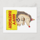 BIRTHDAY HEDGEHOG postcard by Nicole Janes Briefkaart (Voorkant)