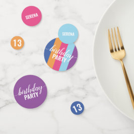 Birthday helderkleurstaal confetti