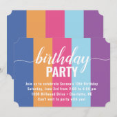 Birthday helderkleurstaal kaart (Voorkant / Achterkant)