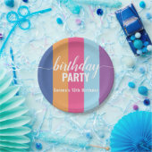 Birthday helderkleurstaal papieren bordje (Feest)