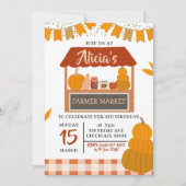 Birthday herfst Market Invitation Kaart (Voorkant)