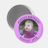 Birthday Herinder Gepersonaliseerde Foto Magnet (Voorkant / Achterkant)