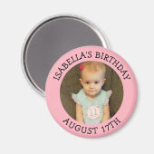 Birthday Herinder Gepersonaliseerde Foto Magnet (Voorkant / Achterkant)