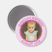 Birthday Herinder Gepersonaliseerde Foto Magnet (Voorkant / Achterkant)
