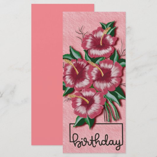 Birthday Hibiscus (Voorkant / Achterkant)