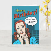 Birthday-Hoesje van het grappige stripboek Kaart (Gele Bloem)
