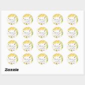 Birthday hommels florale honing bedankt ronde sticker (Vel)