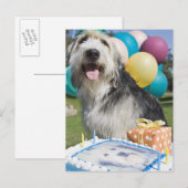 Birthday hond briefkaart (Voorkant / Achterkant)