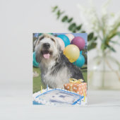 Birthday hond briefkaart (Staand voorkant)