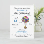 Birthday Hot Air ballon voor kinderen Kaart (Staand voorkant)