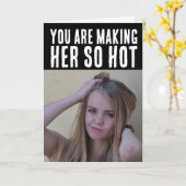 BIRTHDAY HOT GIRL "OUDER WORDEN"-TEASSAMENWERKING KAART (Gele Bloem)