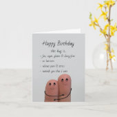 Birthday Hug omdat ik om Fun Humor Kaart geef (Gele Bloem)