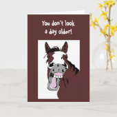 Birthday Humor bij Laughing Horse Over the Hill Kaart (Gele Bloem)