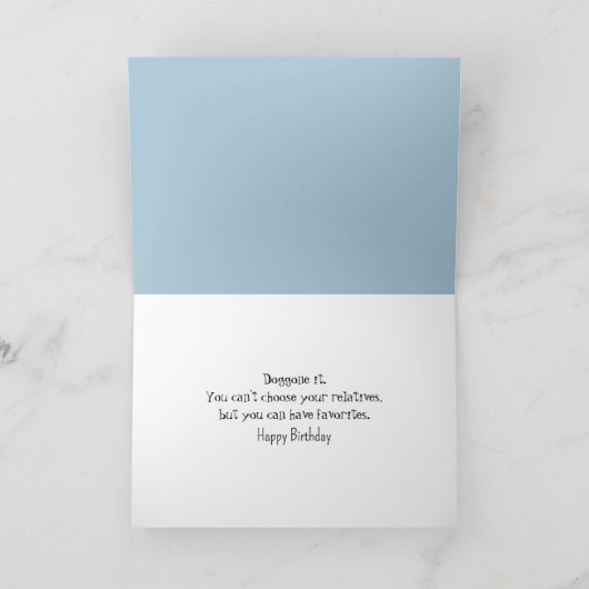 Birthday Humor Dog Family Portrait Kaart (Binnen)
